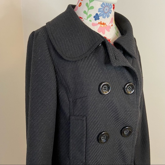 Kensie Black Pea Coat - Picture 6 of 8